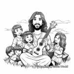 J is for Jesus and Little Children Coloring Page 1