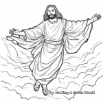 J is for Jesus Ascension Coloring Page 1