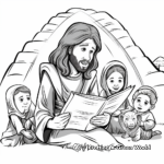 J is for Jesus during the Nativity Coloring Page 2