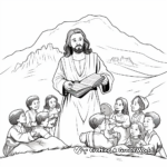 J is for Jesus during the Sermon on the Mount Coloring Page 2