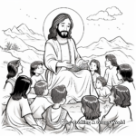 J is for Jesus during the Sermon on the Mount Coloring Page 3