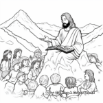 J is for Jesus during the Sermon on the Mount Coloring Page 4
