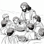 J is for Jesus Feeding the 5000 Coloring Page 4
