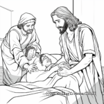 J is for Jesus Healing the Sick Coloring Page 2