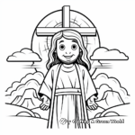 J is for Jesus on the Cross Coloring Page 2