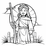 J is for Jesus on the Cross Coloring Page 3