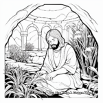 J is for Jesus Praying in the Garden of Gethsemane Coloring Page 3