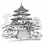 Japanese Castle Coloring Page 1