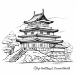 Japanese Castle Coloring Page 4