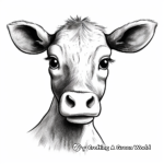 Jersey Cow Face Coloring Pages 2