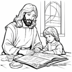 Jesus Teaching the Lord's Prayer Coloring Pages 1