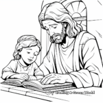 Jesus Teaching the Lord's Prayer Coloring Pages 2