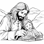 Jesus Teaching the Lord's Prayer Coloring Pages 3