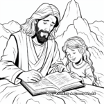 Jesus Teaching the Lord's Prayer Coloring Pages 4