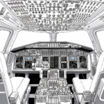 Jet Cockpit Coloring Pages 1