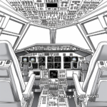 Jet Cockpit Coloring Pages 4