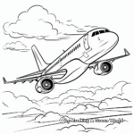 Jet in the Sky: Sky-Scene Coloring Pages 1