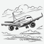 Jet in the Sky: Sky-Scene Coloring Pages 2