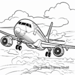 Jet in the Sky: Sky-Scene Coloring Pages 3