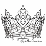 Jeweled Crown Coloring Pages for Adults 3