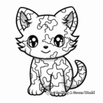 Jigsaw Pattern Ragdoll Cat Coloring Pages 2