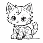 Jigsaw Pattern Ragdoll Cat Coloring Pages 3