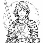 Joan of Arc, A Female Hero in the Bible Coloring Pages 1