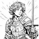 Joan of Arc, A Female Hero in the Bible Coloring Pages 2