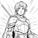 Joan of Arc, A Female Hero in the Bible Coloring Pages 3