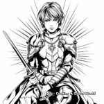 Joan of Arc, A Female Hero in the Bible Coloring Pages 4