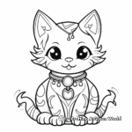 Jolly Christmas Cat with Ornaments Coloring Pages 4