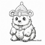 Jolly Christmas Themed Unicorn Panda Coloring Pages 4
