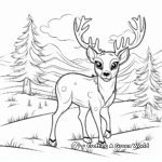 Jolly Reindeer Coloring Pages 4