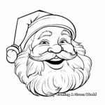 Jolly Santa Claus Portrait Coloring Pages 1