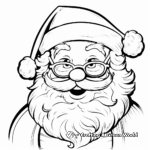 Jolly Santa Claus Portrait Coloring Pages 4