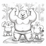 Jolly Wombats Having a Workout Coloring Pages 2