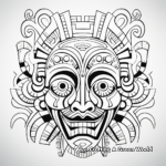 Jovial Mardi Gras Masks Holiday Coloring Pages for Kids 3
