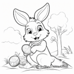 Joyful Easter Bunny and Eggs Coloring Pages 2