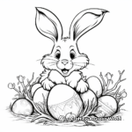 Joyful Easter Bunny and Eggs Coloring Pages 3