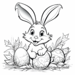 Joyful Easter Bunny and Eggs Coloring Pages 4