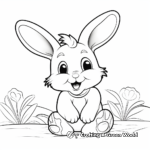 Joyful Easter Bunny Coloring Pages 1