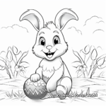Joyful Easter Bunny Coloring Pages 2