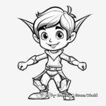 Joyful Elf on the Shelf with Christmas Gifts Coloring Pages 3