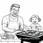 Joyful Grilling Dad Coloring Pages 4