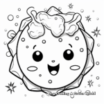 Joyful Kawaii Cookie Coloring Pages 1