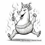 Jubilant Jazz Dancing Unicorn Coloring Pages 3