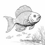 Jumping Bluegill Action Coloring Pages 1
