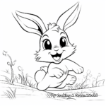 Jumping Easter Bunny Coloring Pages for Children 4
