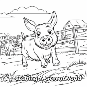 Pig In Mud Coloring Pages - Free &amp; Printable!