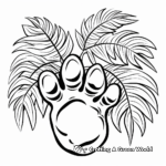 Jungle Animal Paw Print Coloring Pages 2